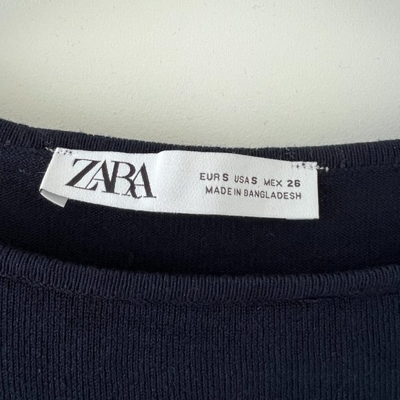 Zara Long Sleeve Wide Boat-neck Sweater - Picture 4 of 6